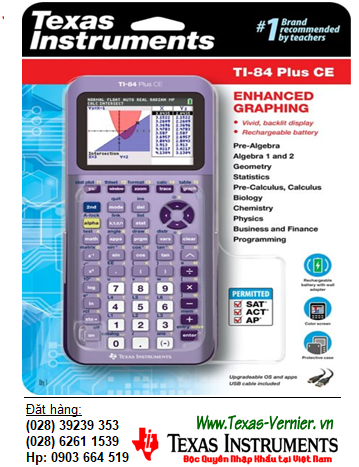 Texas Instruments Ti-84Plus CE, Máy tính khoa học Lập trình Vẽ Đồ Thị Texas Instruments Ti-84Plus CE chính hãng |MẪU MỚI